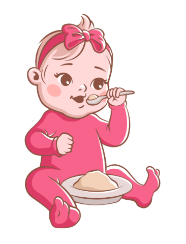 Little one enjoying food